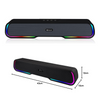 Kisonli LED-913 Portable Rechargeable Battery Powered Soundbar bluetooth gaming colorful light speaker with RGB light (Black)