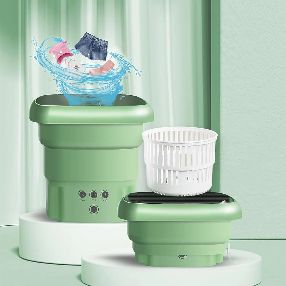 Folding Portable Washing Machine With Bucket Dryer