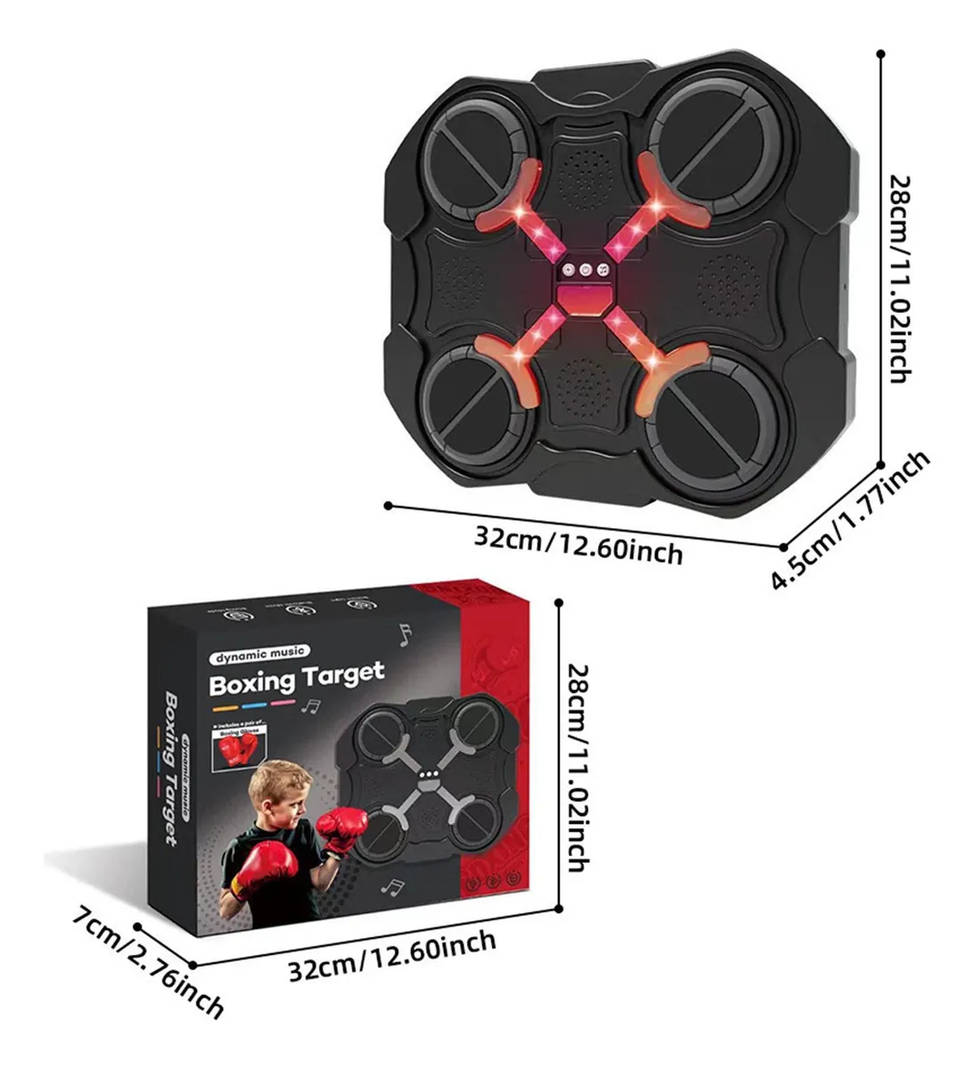 4 Target Music Boxing Machine Led Touch Screen Wireless Boxing Target