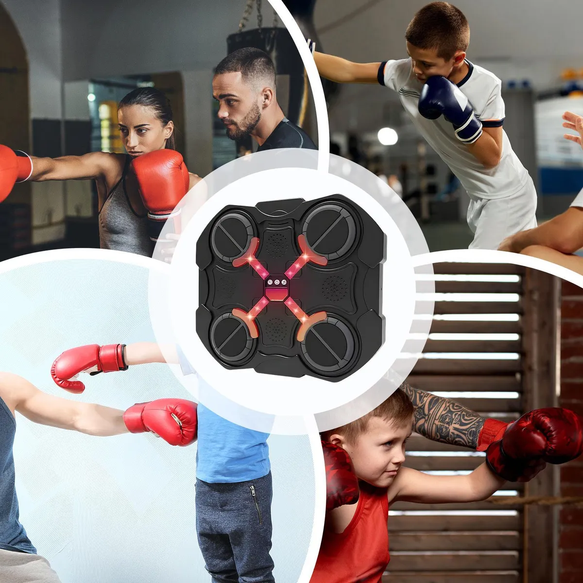 4 Target Music Boxing Machine Led Touch Screen Wireless Boxing Target