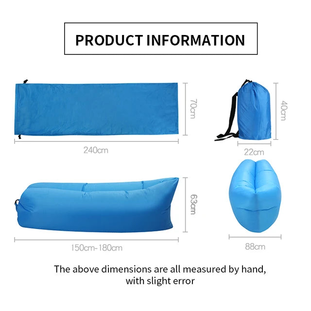 Waterproof Outdoor Portable Inflatable Sofa Fast Installation