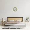 Hidden Clock Safe Gold Or Silver Color Retro Round Wall clock