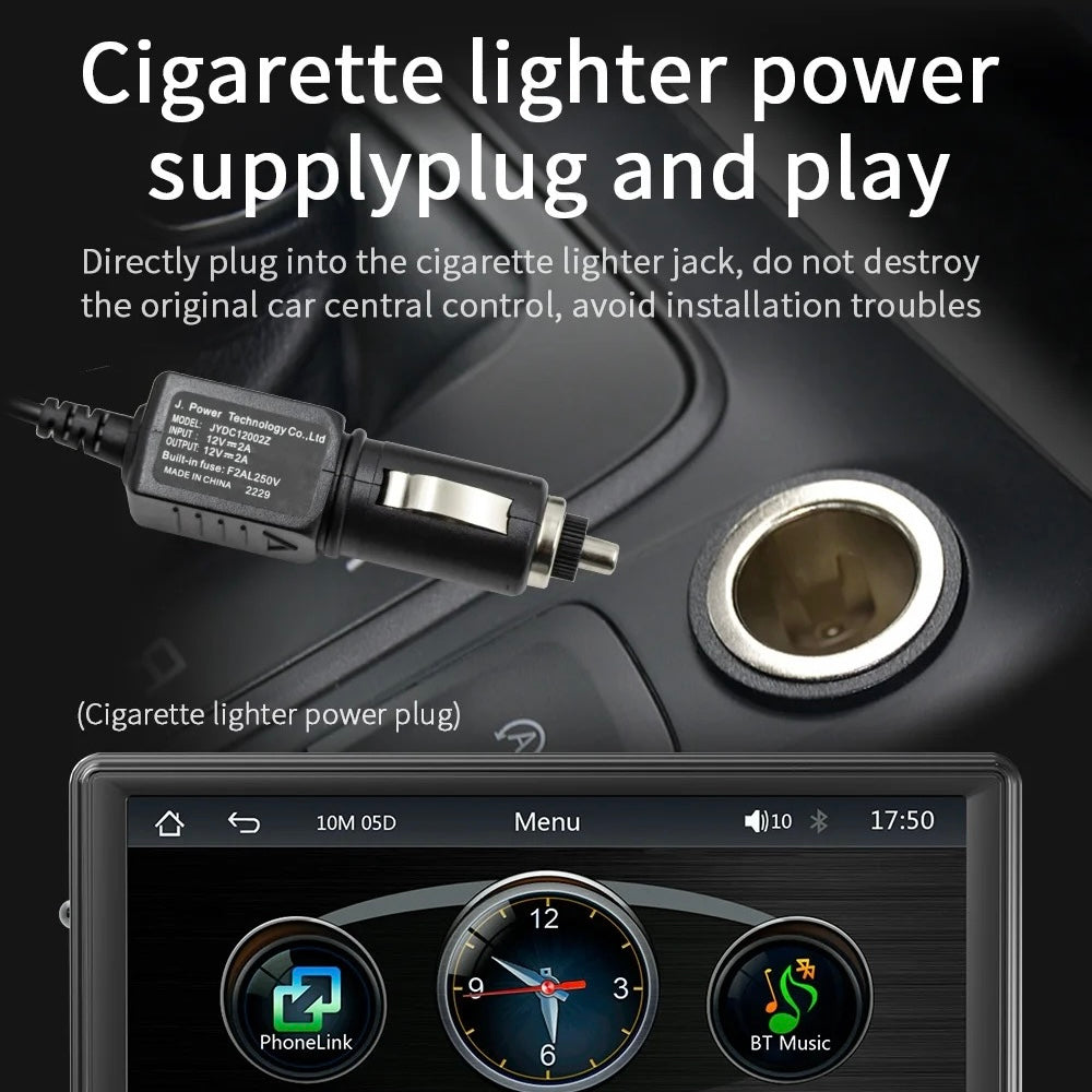 7 Inch Portable Multimedia Cigarette Input Support Carplay And Android