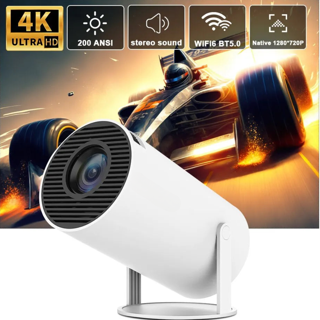 4K Mini Projector HY300: Full HD Home Theater, 4K Android Smart Bluetooth WiFi TV Projector