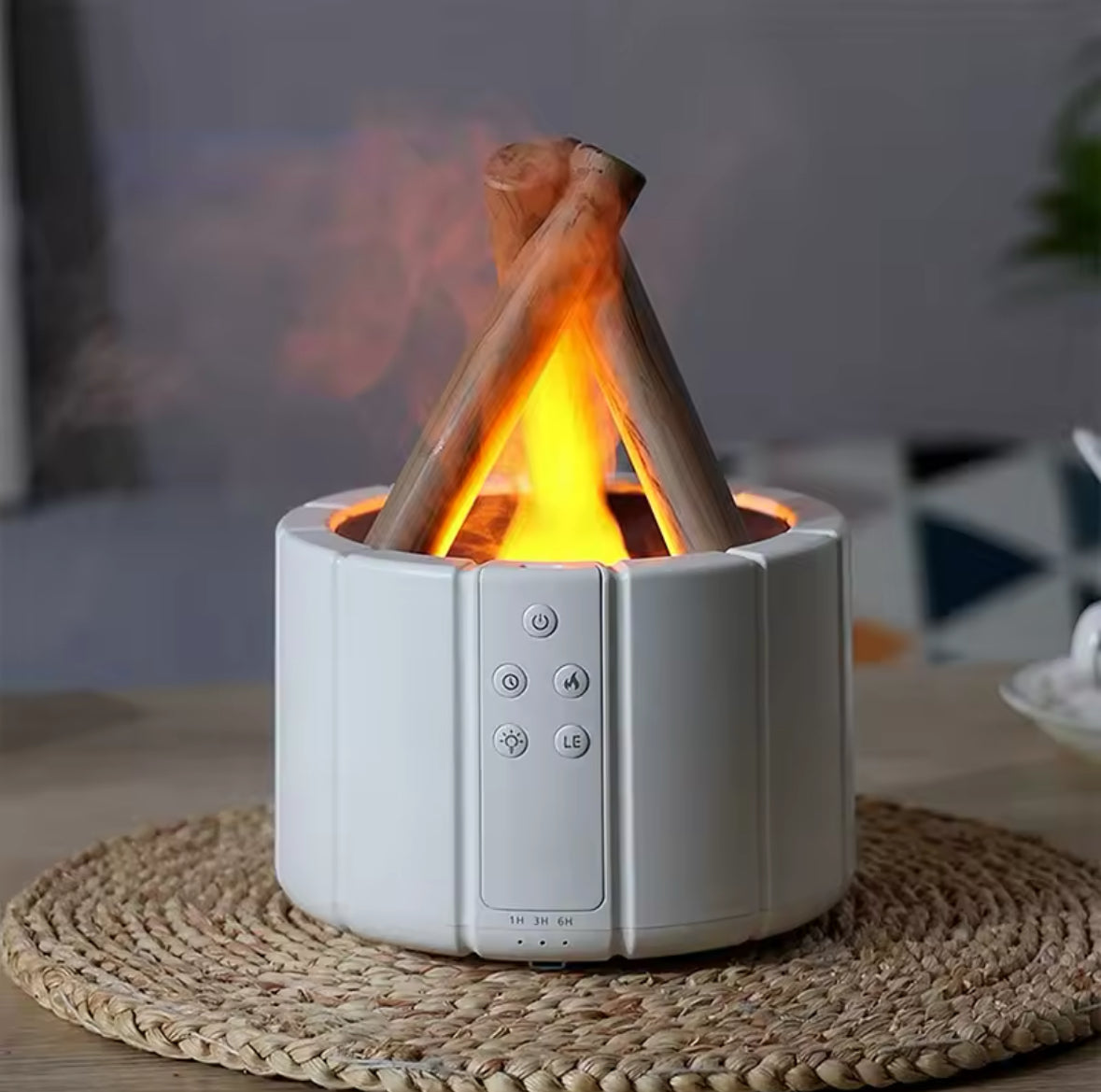 Air Humidifier Aroma Diffuser Ultrasonic Bonfire Flame Light