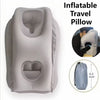 Inflatable Travel Pillow for Airplane, Neck Air Pillow for Sleeping to Avoid Neck and Shoulder Pain, Support Head and Lumbar