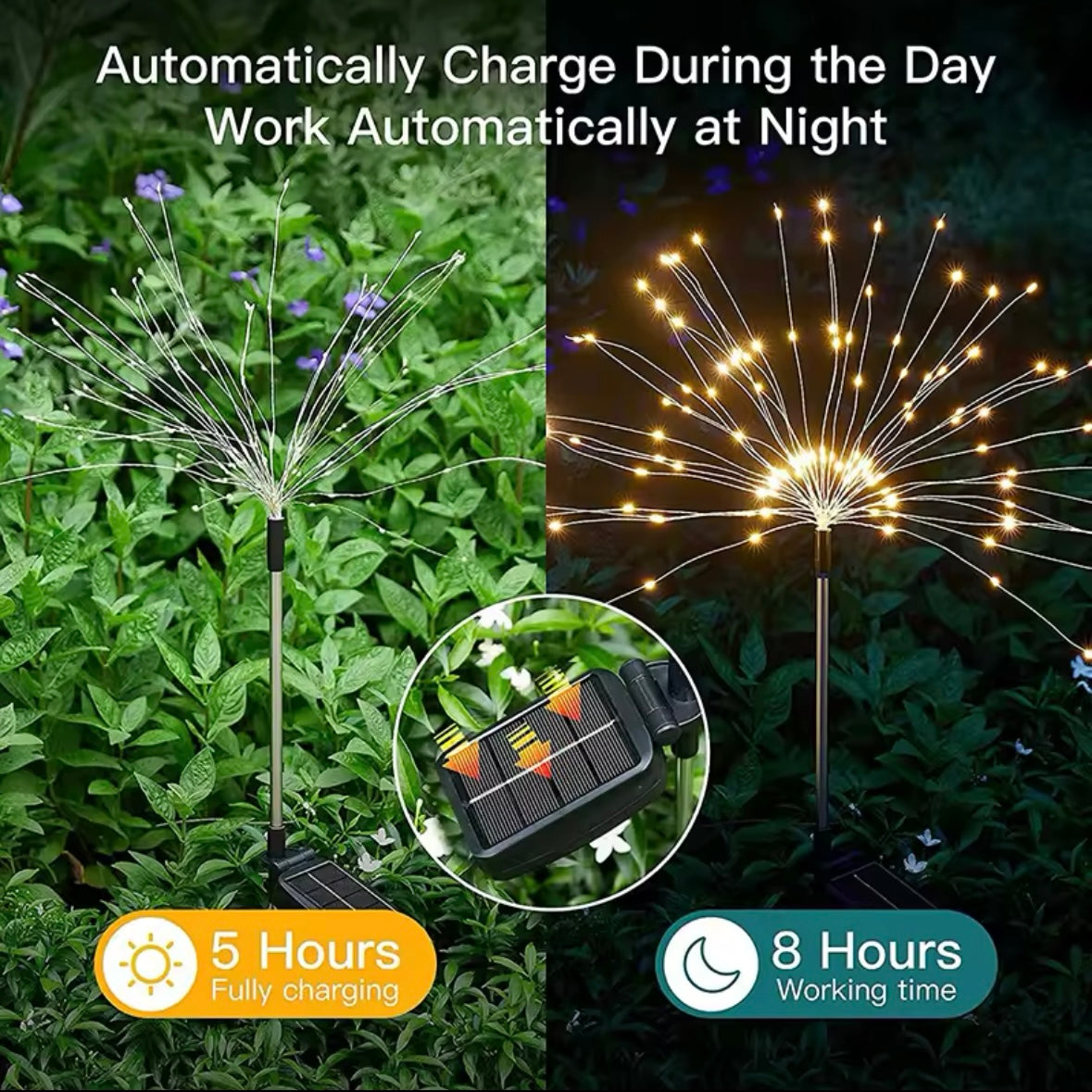 Starbust Adjustable Solar Powered Garden Firework Lights