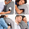 Inflatable Travel Pillow for Airplane, Neck Air Pillow for Sleeping to Avoid Neck and Shoulder Pain, Support Head and Lumbar