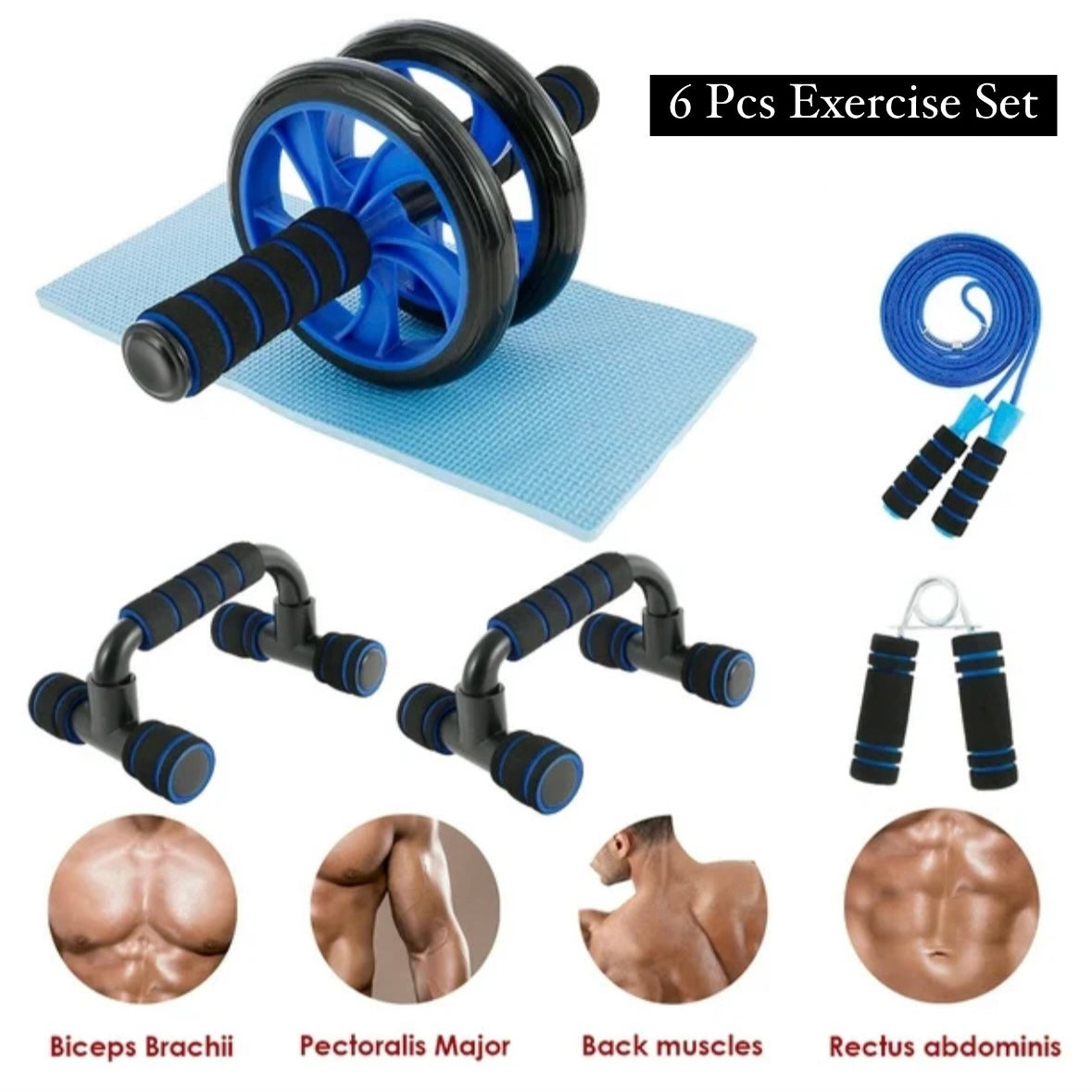 6 in 1 Pieces Sport Exercise Equipment Set Home Workout