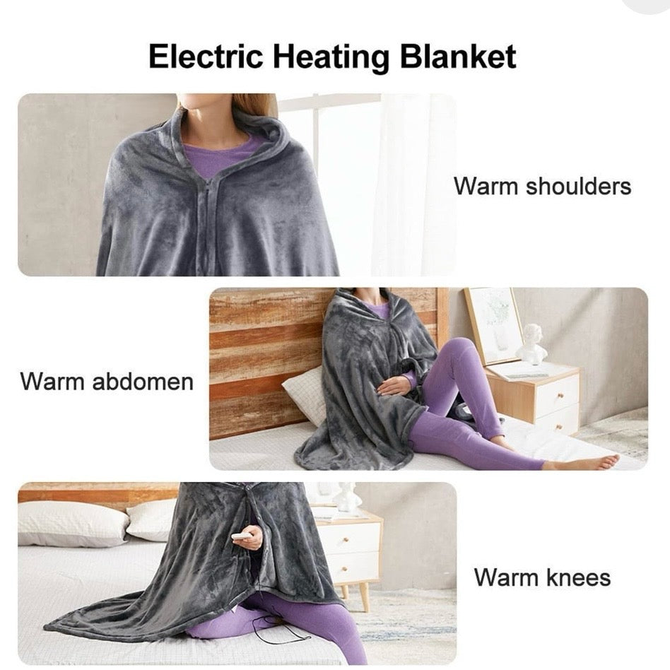 Blanket Heated Plush Wearable with 3 Heating Levels