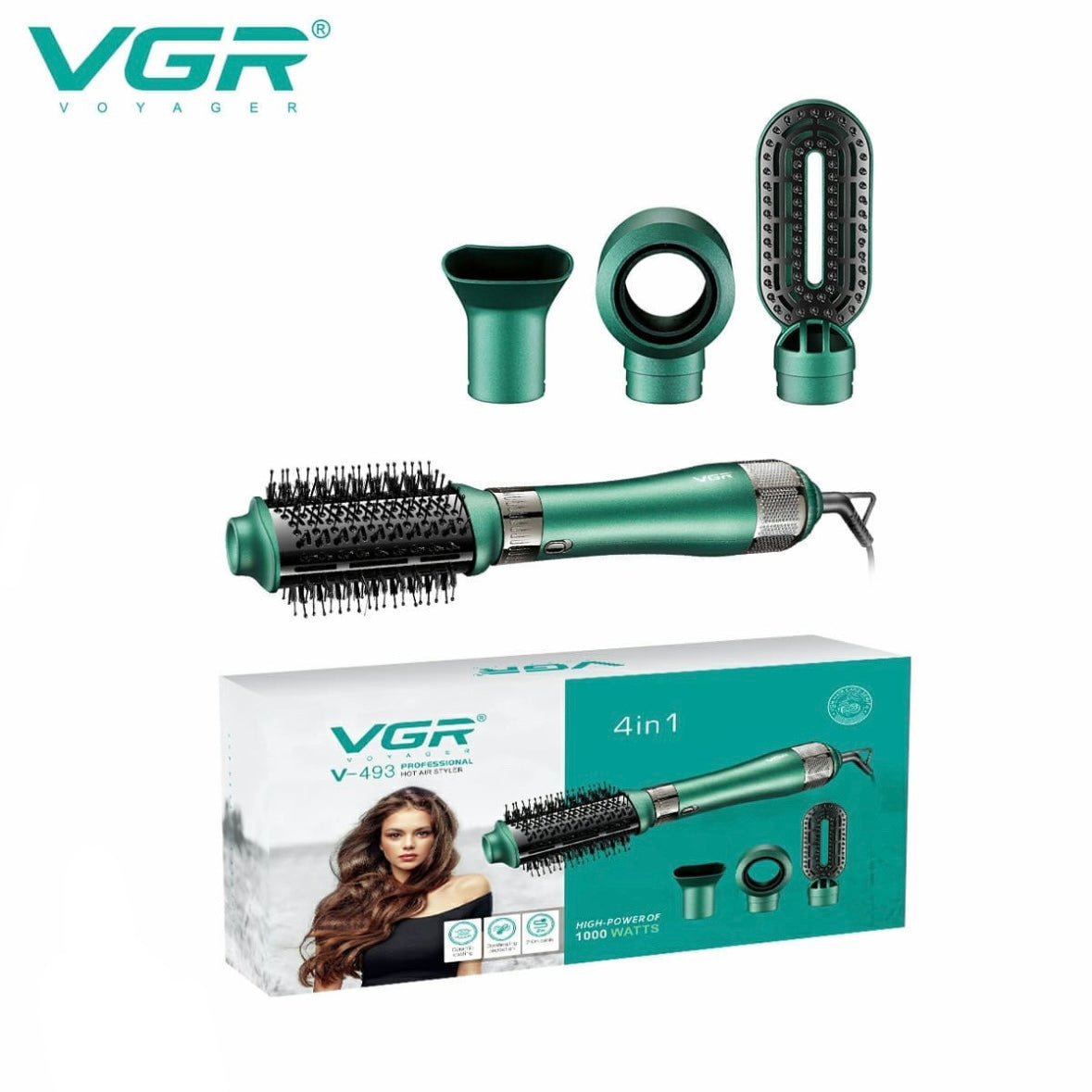 VGR V493 (4 In 1 ) Hot Air Styler For Women