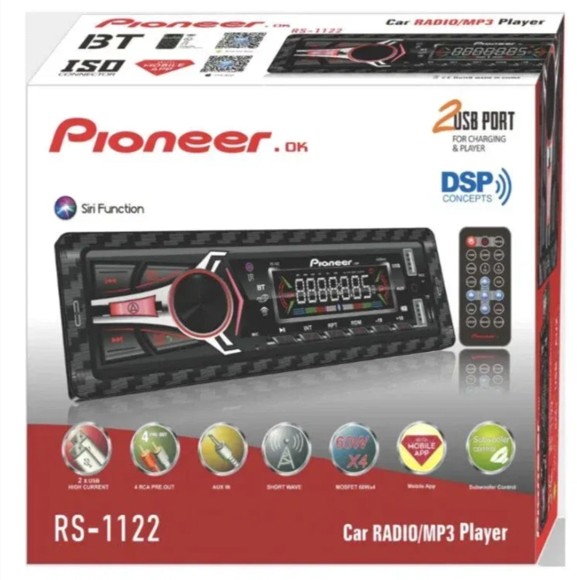 Pioneer Car Radio Mp3 Player Bluetooth / Usb / FM / AM / Aux