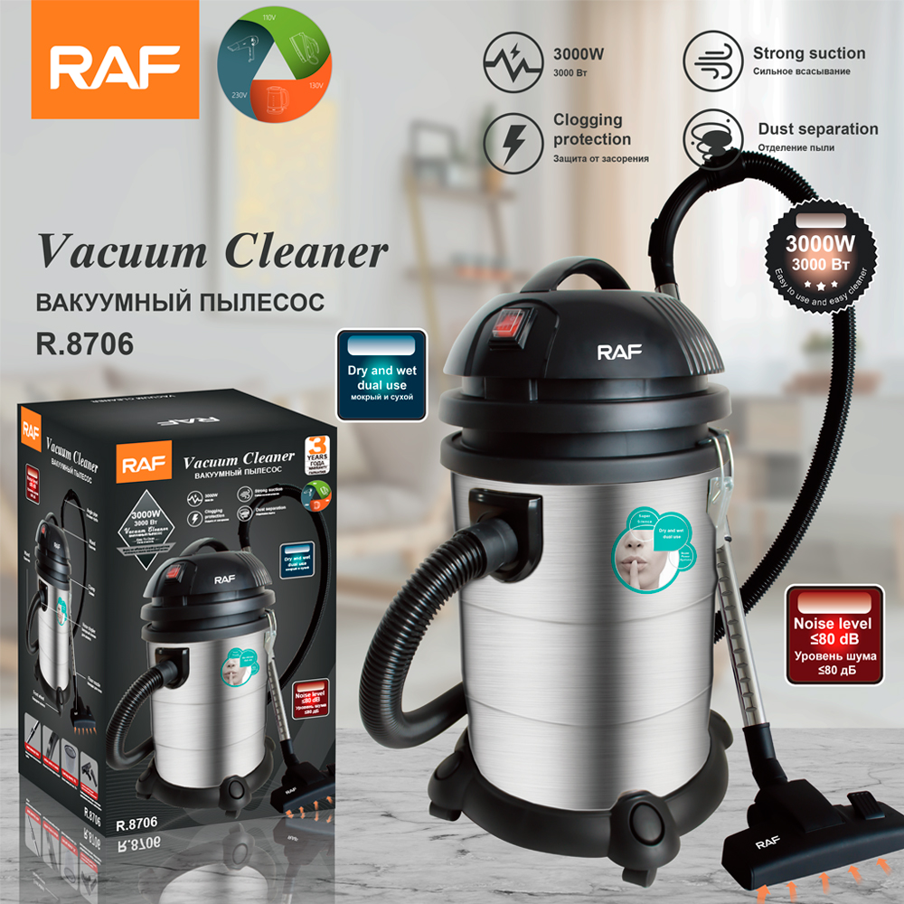 RAF 2 in 1 Wet & Dry Vacuum Cleaner - Vacuum Cleaner R8706