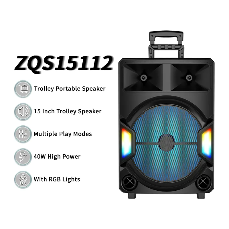 Wireless speaker 15 inch with microphone