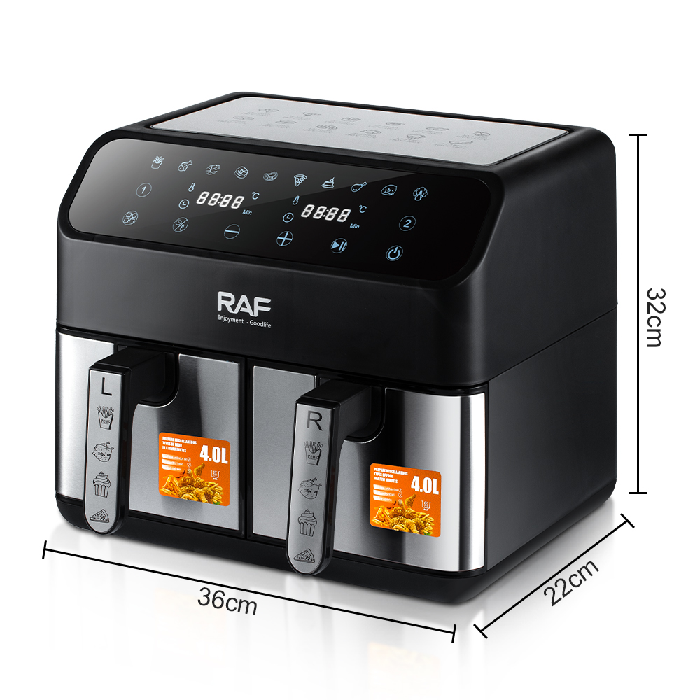 RAF Professional Double Basket Electric Air Fryer Multi-Purpose R5292
