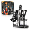 RAF 5 in 1 Stick Blender Set Vegetable Chopper Whisk Food Processor Immersion Hand Blender With Station