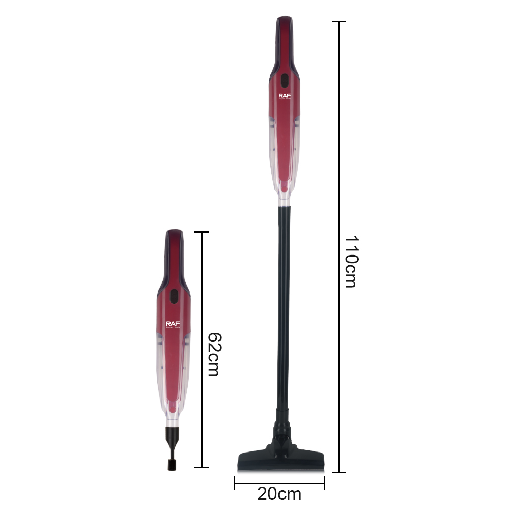 RAF Cordless Vacuum Cleaner Lightweight Removable Battery Powerful Suction Rechargeable for Floor R8823R