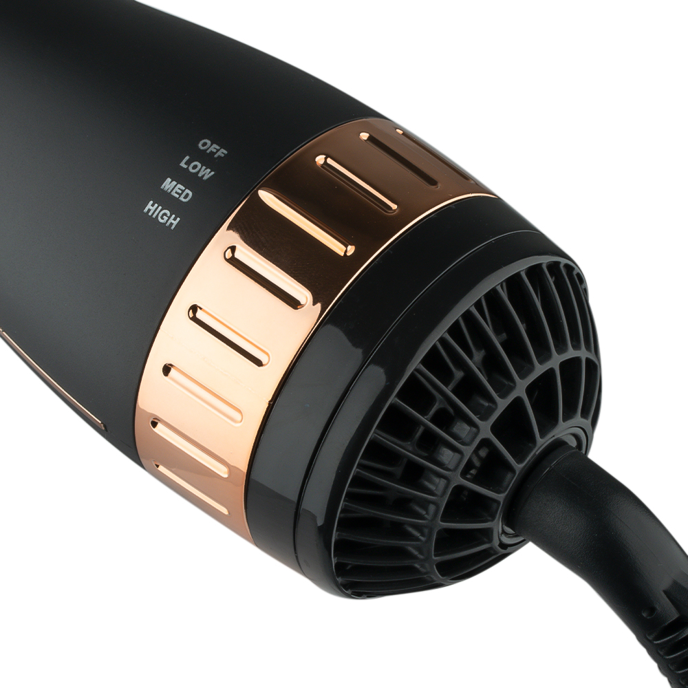 RAF 1000W Ionic Hot Air Brush – One-Step Hair Dryer & Volumizer, Titanium Blow Dryer Brush R420