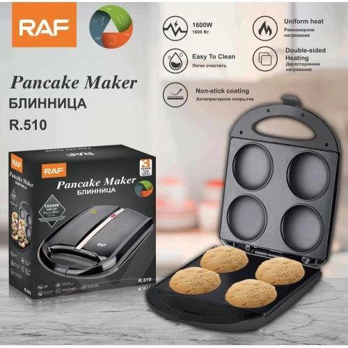 Raf Pancake Maker Non-stick Coating 1000W R510