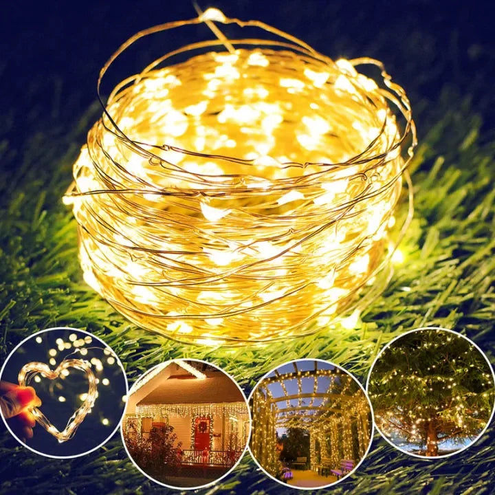 500 LED Fairy Copper String Lights 50 Meter Waterproof Warm Light Christmas