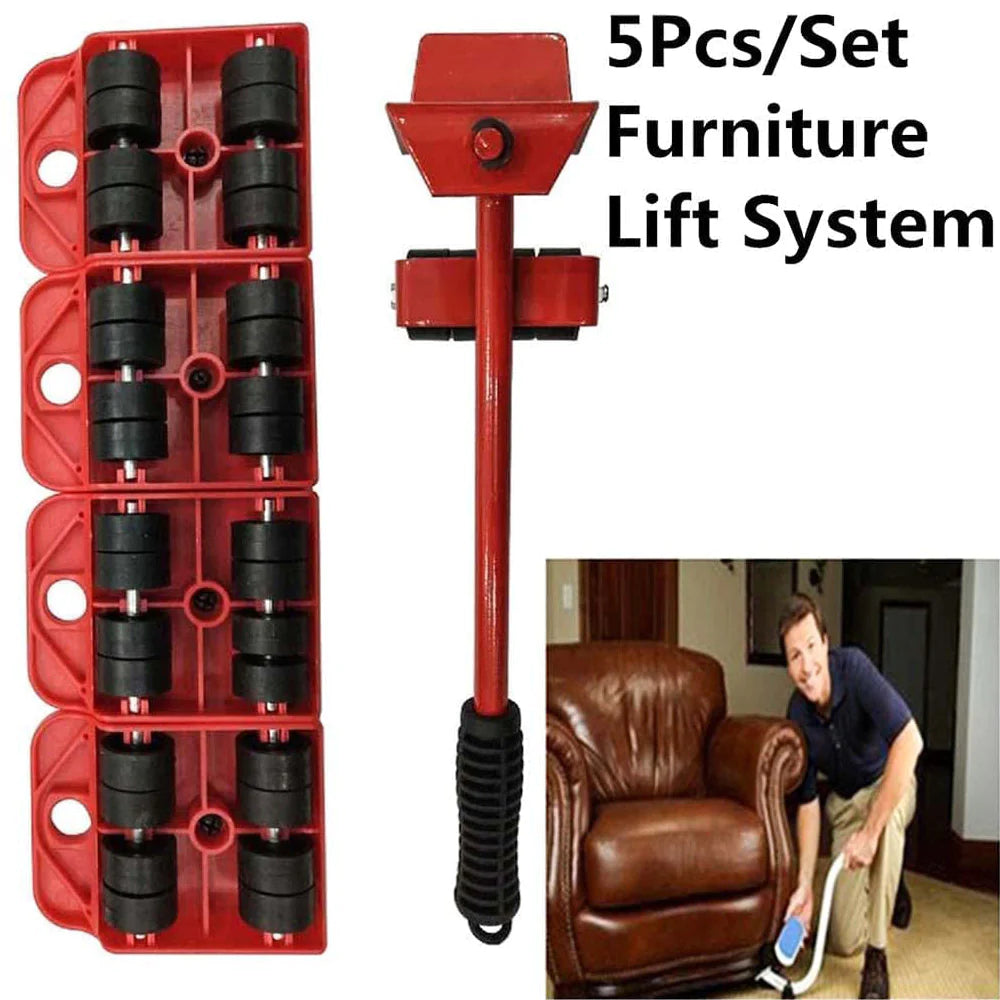 Easy Lifter Tool Moving Helpers System With 4 Wheel Sliders