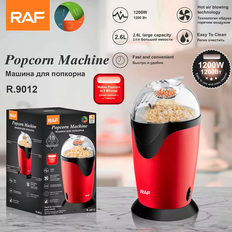 Raf Popcorn Machine 2.6L & 1200W R9012