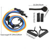 11Pcs Resistance Bands Set Elastic Tube Bands Door Anchor Ankle Straps Cushioned Handles with Carry Bags for Home Gym