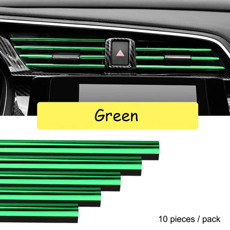 10pcs Car Air Conditioner Grill Decoration Strips Ac