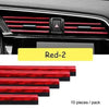 10pcs Car Air Conditioner Grill Decoration Strips Ac