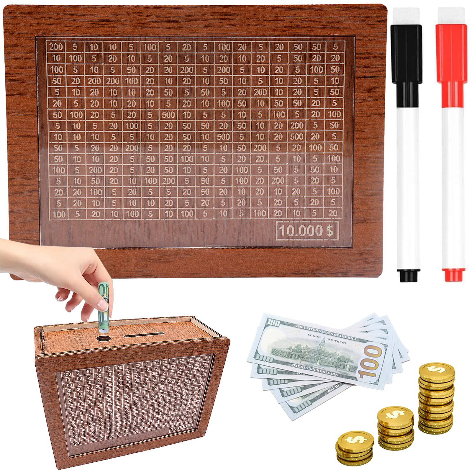 Wood Money Saving Box