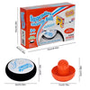 Air Hockey Hover Puck Mini Electric Floating Hockey With 2 Blue Air Hockey Pushers