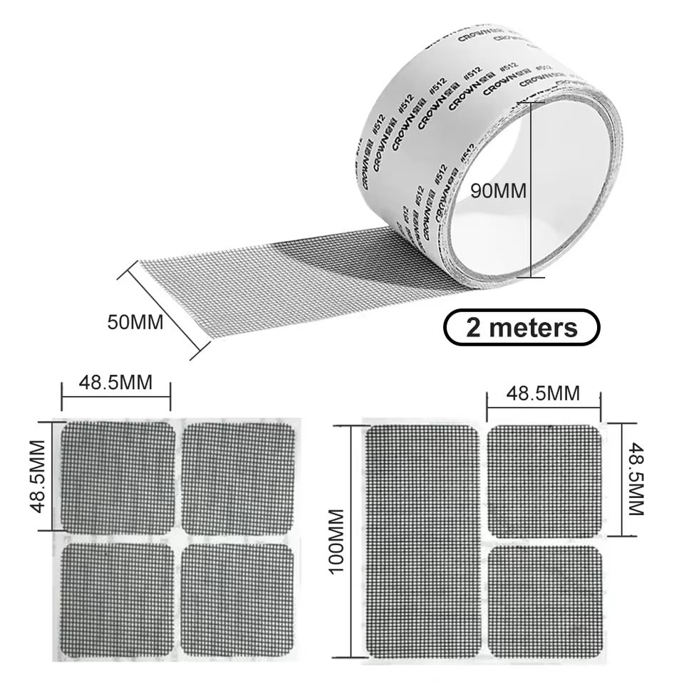 Window Screen Mosquito Net Repair Tape Strong Self Adhesive Fiberglass Patch Covering Mesh