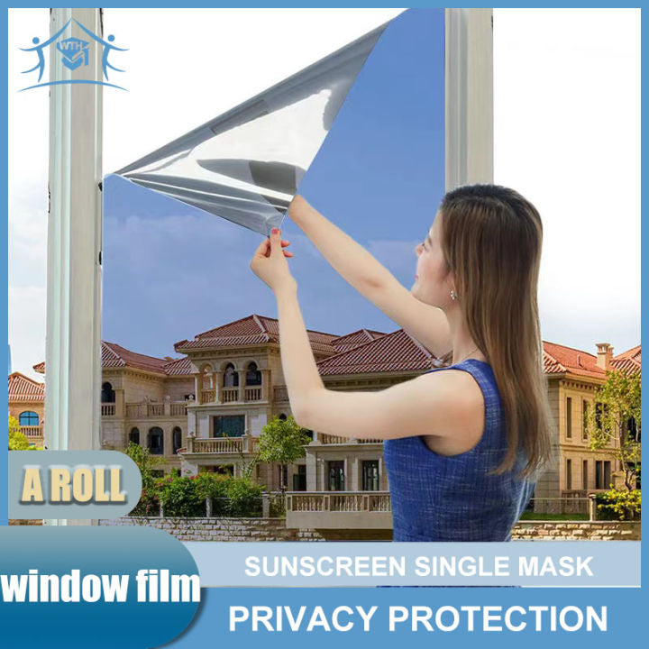 Privacy Window Film Glass Roll Film Sunscreen Glass Sticker Self Adhesive Heat Control