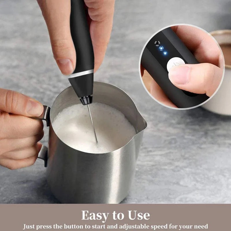 Portable Electric Milk Frothers Rechargeable for Coffee Cream mixer