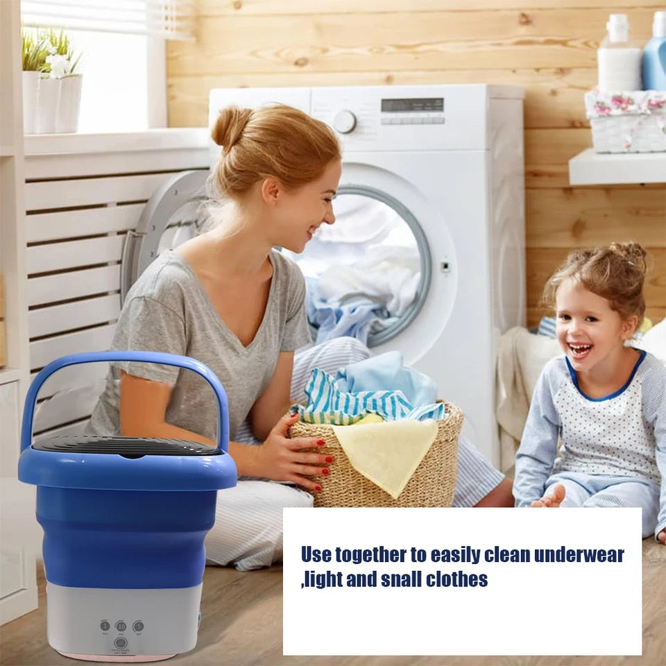 Folding Portable Washing Machine With Bucket Dryer