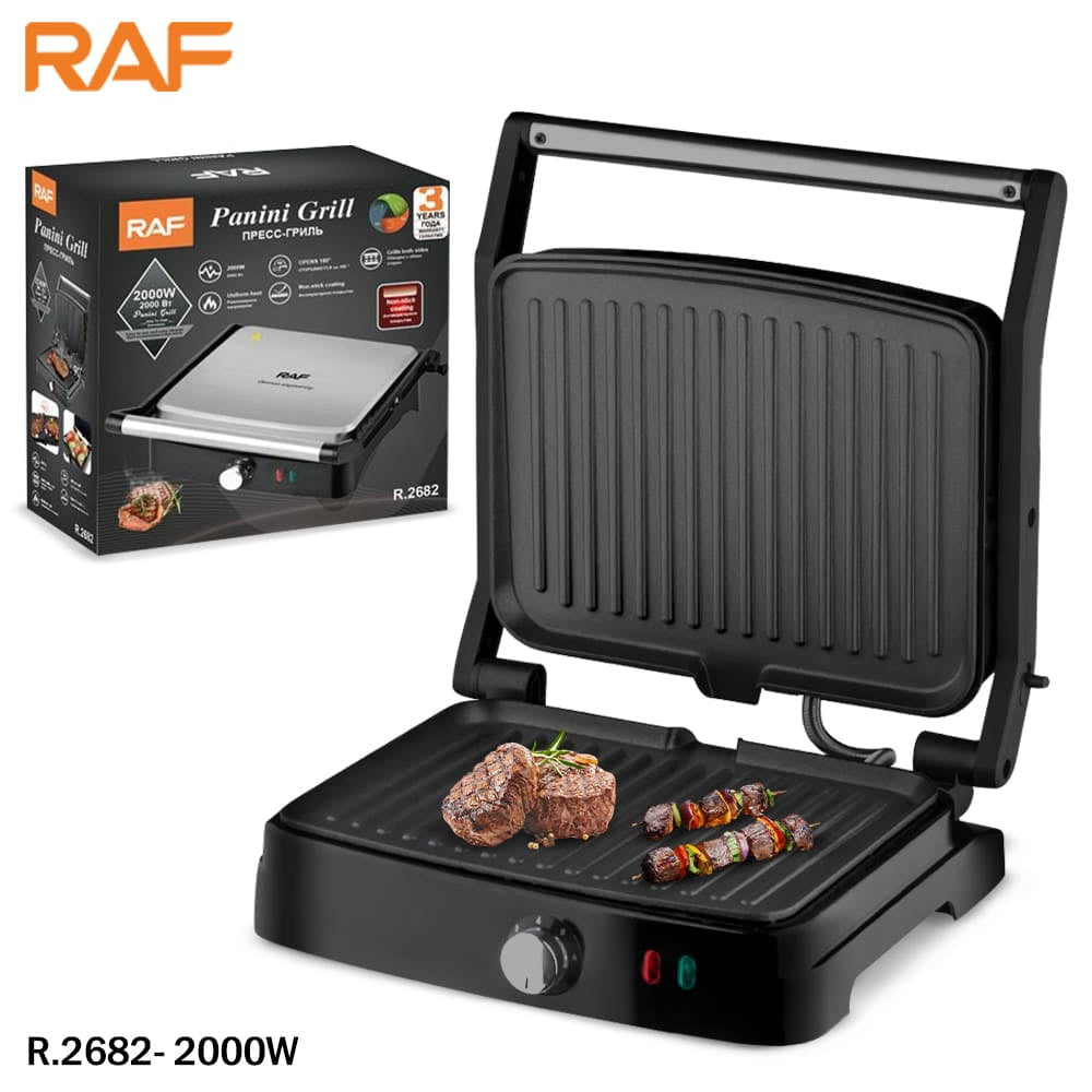 RAF Panini Grill Sandwich Maker 2000W R2682