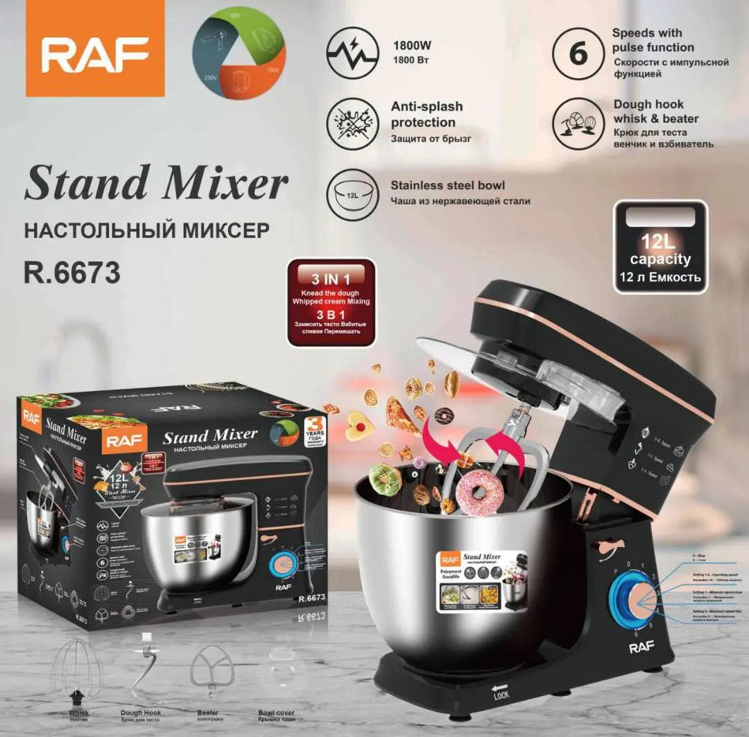 Raf 3 In 1 Stand Mixer 12 Litre R6673