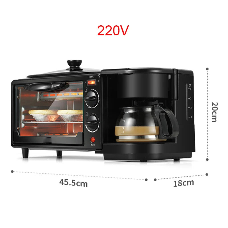 Raf 3 In 1 Breakfast Maker Grill-Frye-Coffe maker 9 Litre R5308B