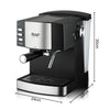 Raf Espresso Coffee Maker 850W Strong Power 1.6L Cafe Machine Steam Foaming Machine R113