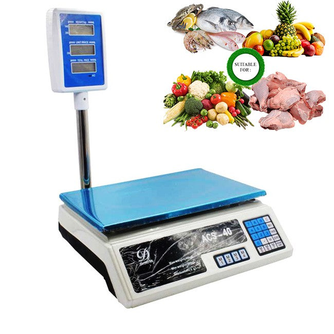 Digital Food Price Computing Kitchen / Shop Scale ACS-40