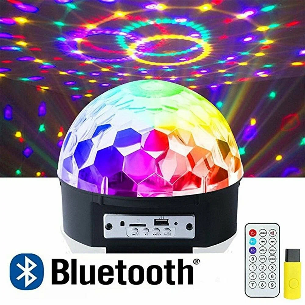 Bluetooth MP3 LED Disco Light Ball Rotating Stage Lamp