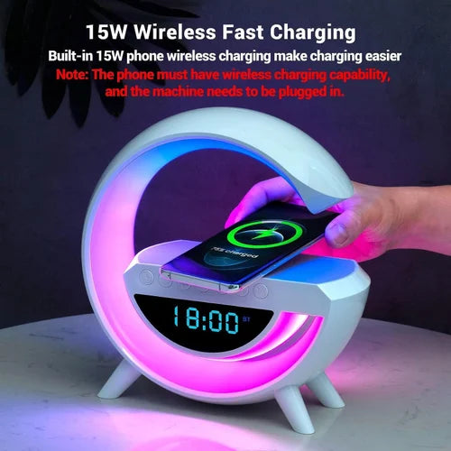 15W Lamp Speaker & Wireless Charger 1500mAh Rechargeable BT3401