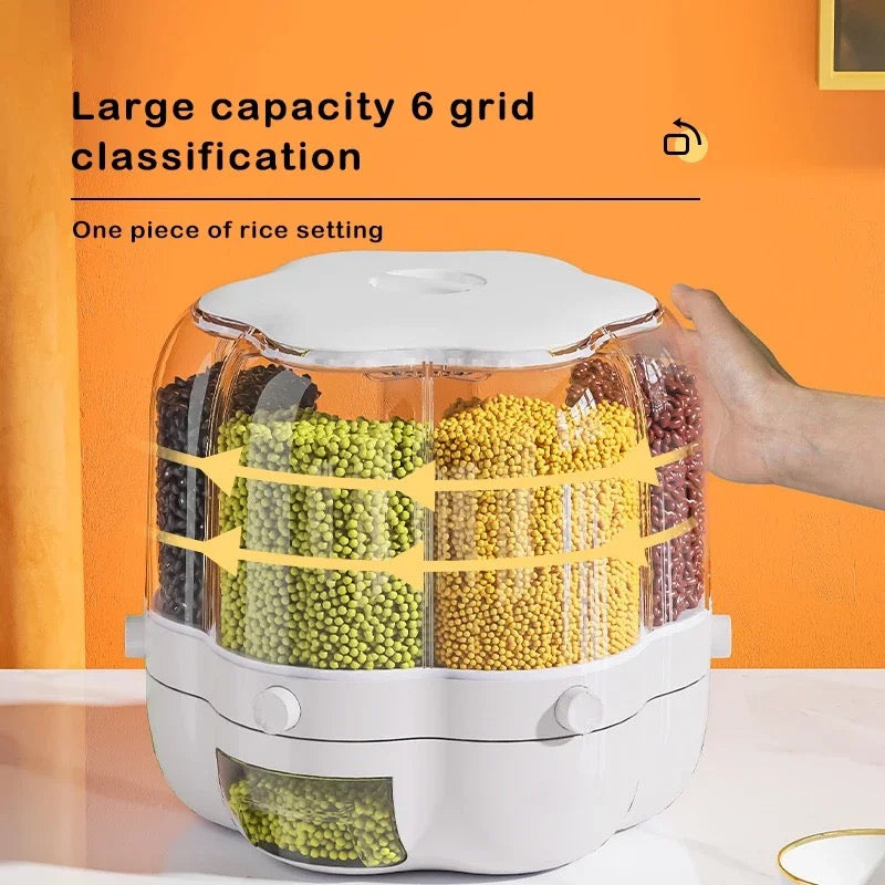360-degree Rotary Sealed Bucket Food Dispenser