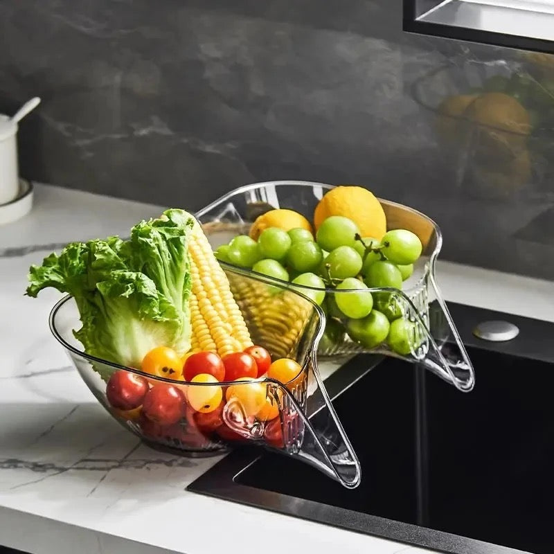 Basket Bowl Multifunctional Vegetable Washing Fruit Dry Wet
Separation Kitchen Tool