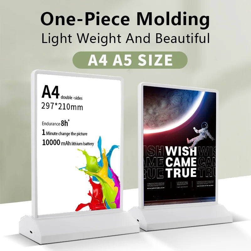 Rechargeable A4 desktop advertising light box
Acrylic Flashing Led Table Menu Restaurant Card
Display Holder Stand