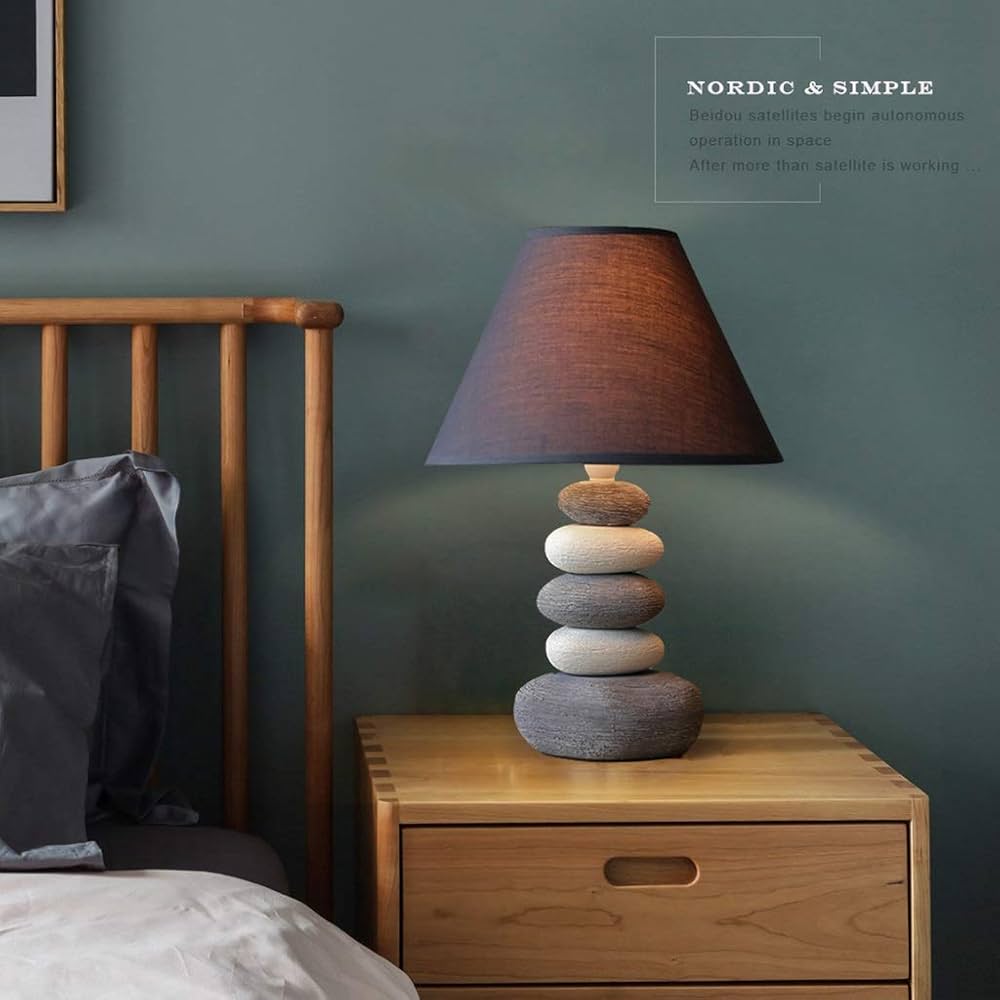 Stone Night Table Lamp