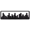 Wall-Mounted Coat Rack with Hooks - Key & Coat Holder (Black)