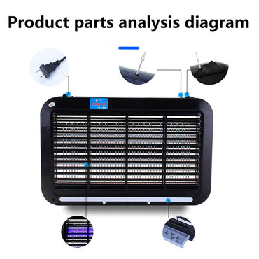 Mosquito Killer Lamp 8W 220V LED Electric Shock Bug Repeller