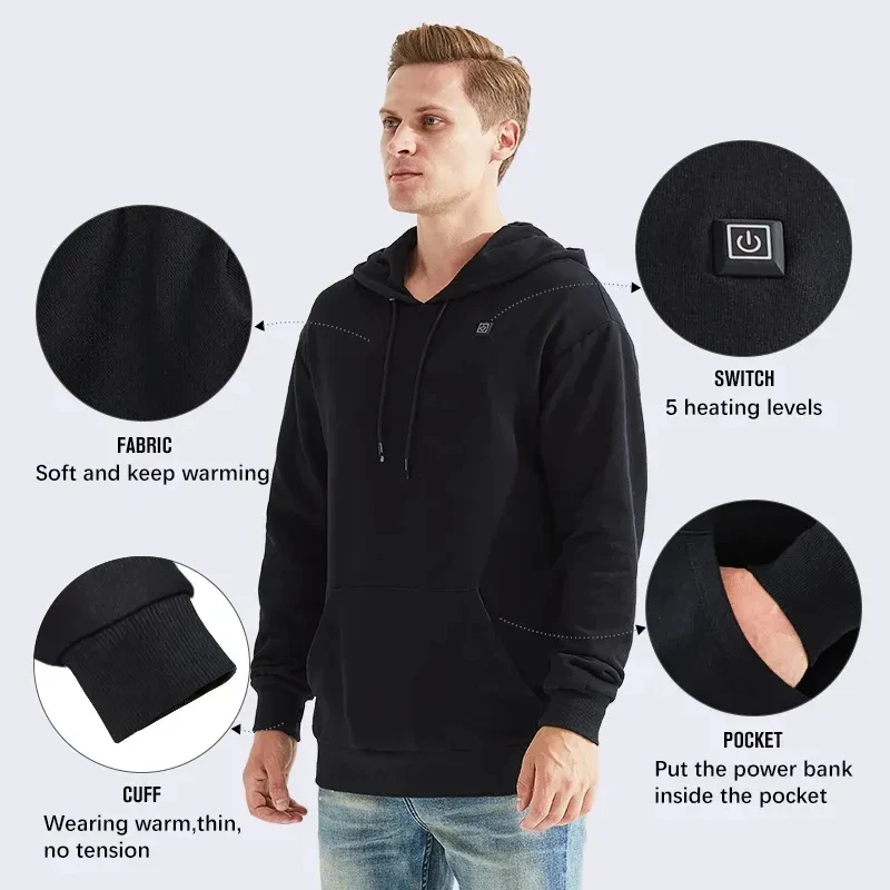 Self-Heating Hoodies for Men Women