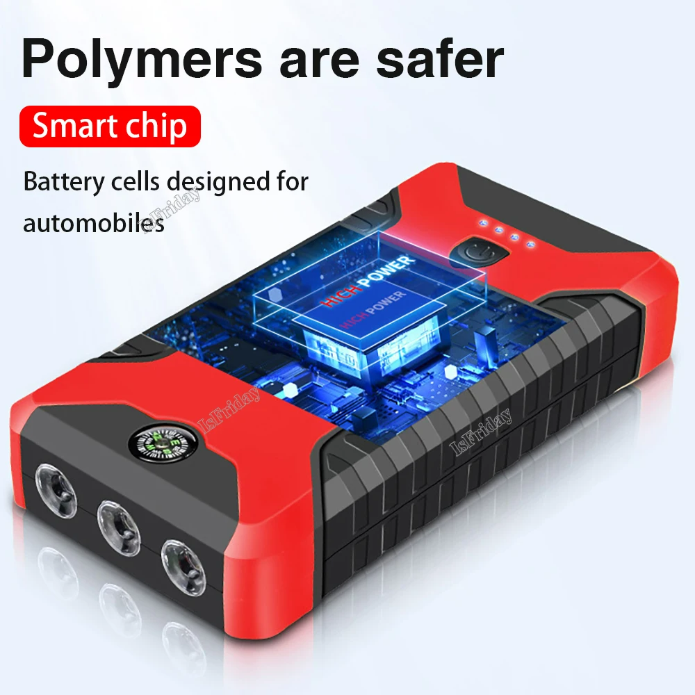 Portable Car Jump Starter Power Bank, Battery Booster Charger, Starting Device, Auto Emergency, Lighting Start-up, 12V